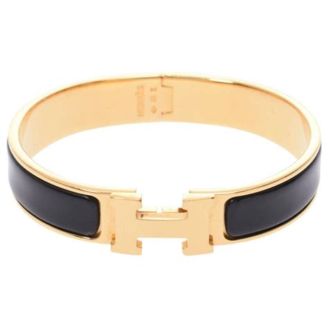 bracelet hermes noir et or